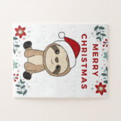 Sleuf met kerstwinter winterdieren legpuzzel (Horizontaal)