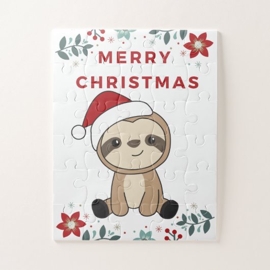Sleuf met kerstwinter winterdieren legpuzzel (Verticaal)