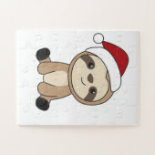 Sleuf met kerstwinter winterdieren legpuzzel (Horizontaal)