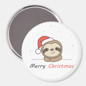 Sleuf met kerstwinter winterdieren magneet (Voorkant / Achterkant)