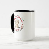 Sleuf met kerstwinter winterdieren mok (Voorkant links)