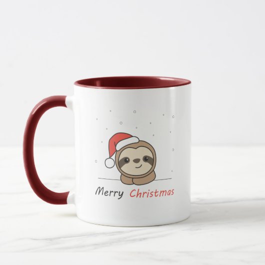 Sleuf met kerstwinter winterdieren mok (Links)