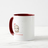 Sleuf met kerstwinter winterdieren mok (Voorkant links)