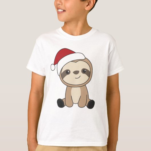 Sleuf met kerstwinter winterdieren t-shirt (Voorkant)
