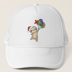 Sleuf met kerstwinter winterdieren trucker pet