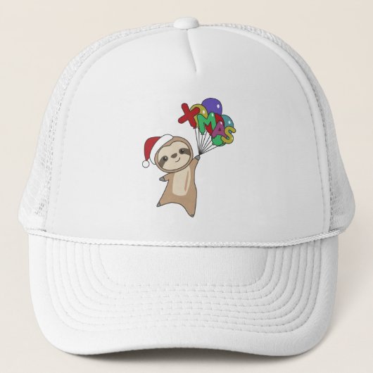 Sleuf met kerstwinter winterdieren trucker pet (Voorkant)