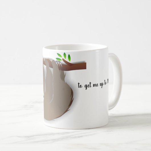 Sleuf met lage snelheid die op een boomtak hangt koffiemok (Voorkant rechts)