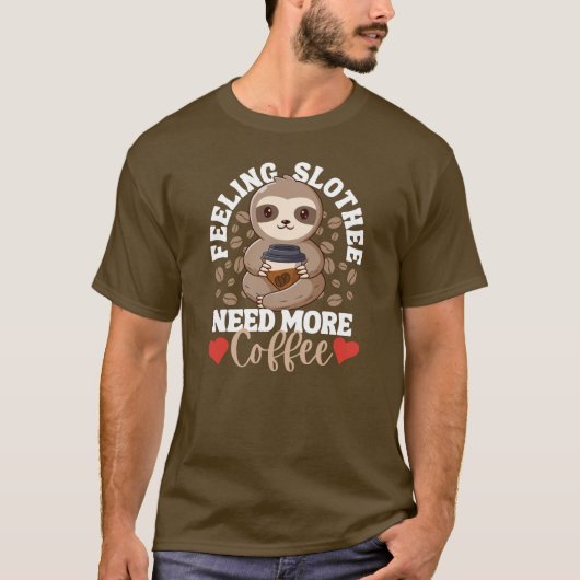 Sleuf met meer koffie t-shirt (Voorkant)