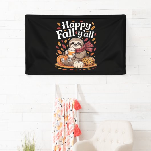 Sleuf met pompoenkruid blij Herfst Yall herfst Spandoek (Insitu)