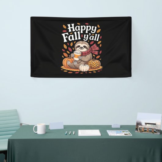 Sleuf met pompoenkruid blij Herfst Yall herfst Spandoek (Beurs)