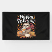 Sleuf met pompoenkruid blij Herfst Yall herfst Spandoek (Horizontaal)