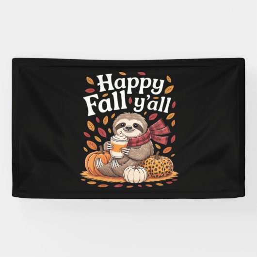 Sleuf met pompoenkruid blij Herfst Yall herfst Spandoek (Horizontaal)