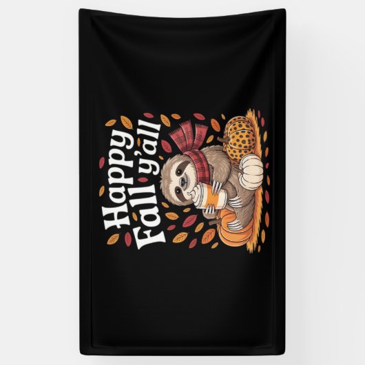 Sleuf met pompoenkruid blij Herfst Yall herfst Spandoek (Verticaal)