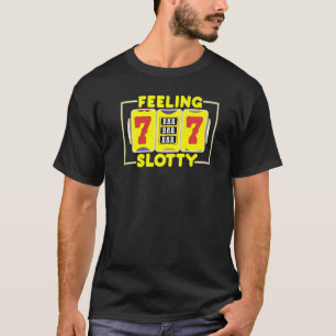 Sleuf met Slotty Casino-sleuf voor gamers T-shirt