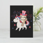 Sleuf met unicorn voor 4 juli vuurwerk kaart (Staand voorkant)