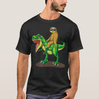 Sleuf met zonnebril op T rex dinosaur T-shirt