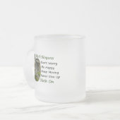 Sleuf Motivatie Gezegden met sleuf Matglas Koffiemok (Voorkant links)