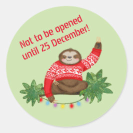 Sleuf 'Niet openen tot 25 dec' stickers