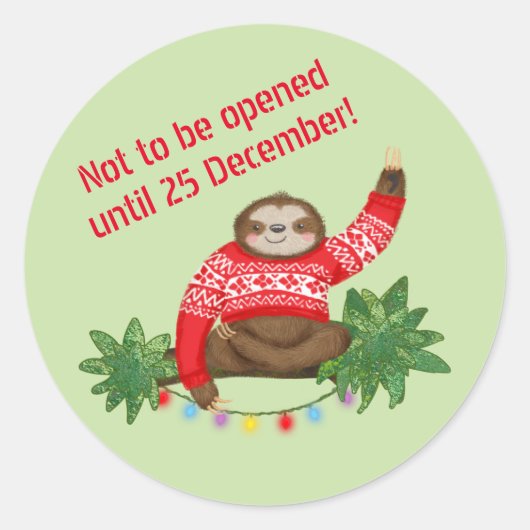 Sleuf 'Niet openen tot 25 dec' stickers (Voorkant)