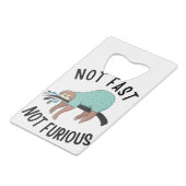 Sleuf niet snel, niet woedend creditkaart flessenopener (Achterkant Gekanteld)