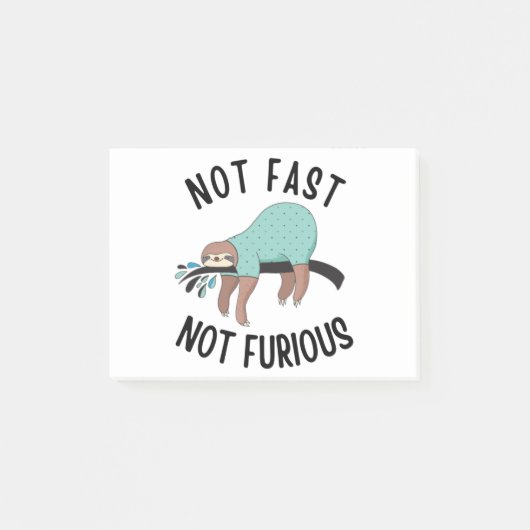 Sleuf niet snel, niet woedend post-it® notes (Voorkant)