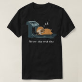 Sleuf nooit overslaan Rest Day Funny Sloth Exercit T-shirt (Design voorkant)