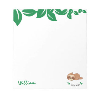 Sleuf om | Botanische bladeren Funny Personalized Notitieblok