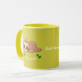 Sleuf om | Cute Slaping Sjabloon Mok (Voorkant links)