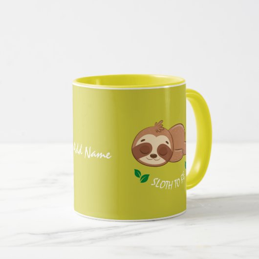 Sleuf om | Cute Slaping Sjabloon Mok (Voorkant rechts)