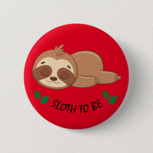Sleuf om Cute Slaping Sjabloon Ronde Button 5,7 Cm
