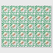 Sleuf om | Funny Sloth botanical leaves Pattern Cadeaupapier (Vlak)