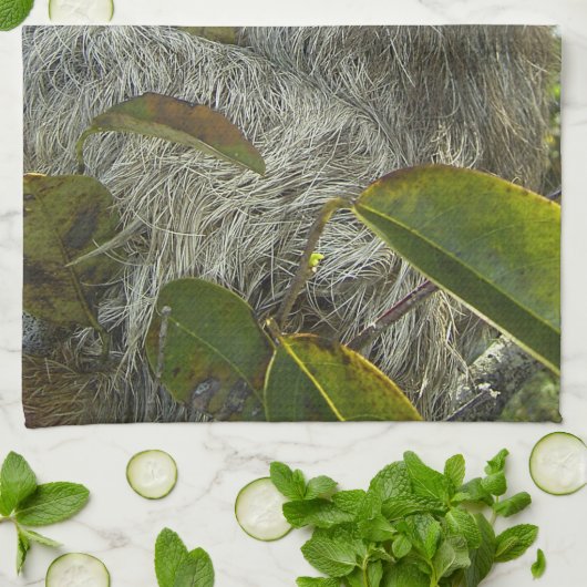 Sleuf omhoog een structuur theedoek (Gevouwen)