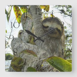 Sleuf omhoog een structuur vierkante klok