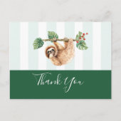 Sleuf onderaan Waterverf Dank u Briefkaart (Voorkant)