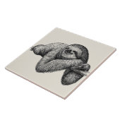 Sleuf op boom tegeltje (Zijkant)