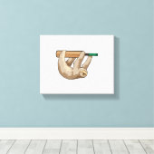 Sleuf op cricket met cricket bat canvas afdruk (Insitu (Houten vloer))