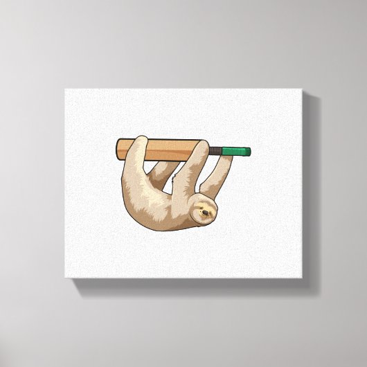 Sleuf op cricket met cricket bat canvas afdruk (Voorkant)