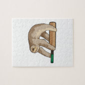 Sleuf op cricket met cricket bat legpuzzel (Horizontaal)