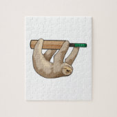 Sleuf op cricket met cricket bat legpuzzel (Verticaal)