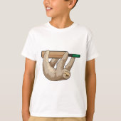 Sleuf op cricket met cricket bat t-shirt (Voorkant)