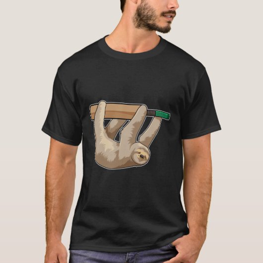 Sleuf op cricket met cricket bat t-shirt (Voorkant)