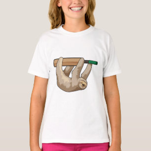 Sleuf op cricket met cricket bat t-shirt