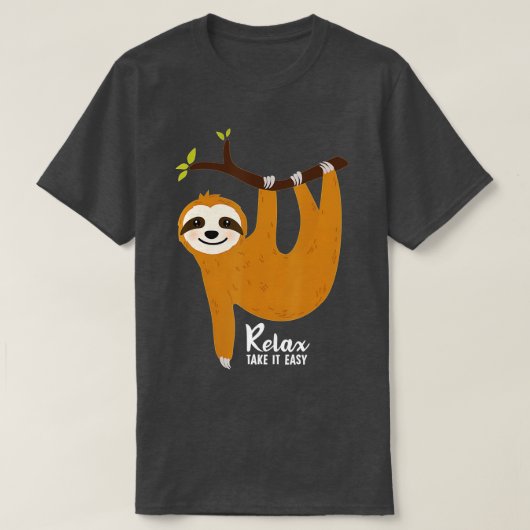 Sleuf op een boom Funny Sloth Lover T-shirt (Design voorkant)