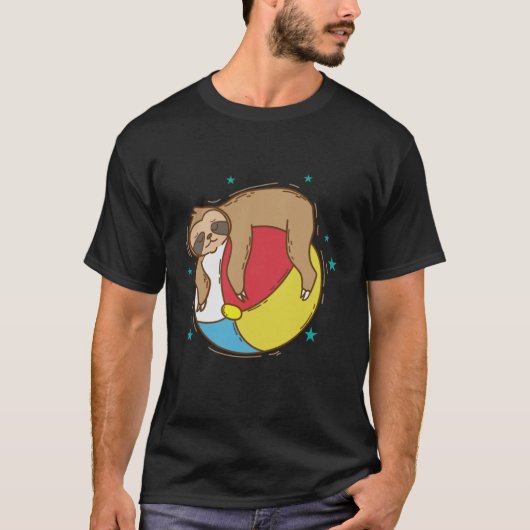 Sleuf op een strand lui t-shirt (Voorkant)