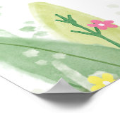 Sleuf op feestdag in roze & gele welkomstteken poster (Hoek)