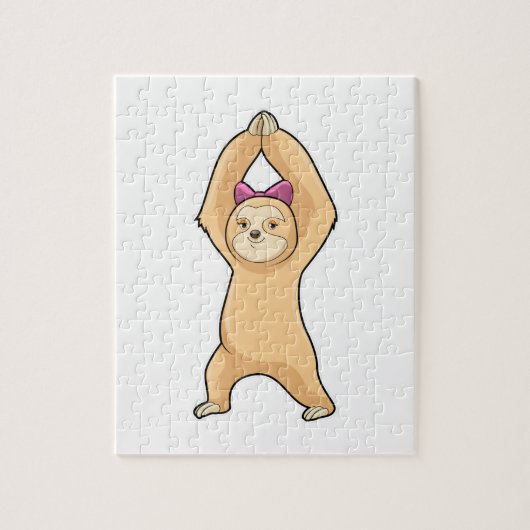 Sleuf op fitness-sport legpuzzel (Verticaal)