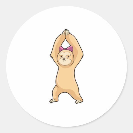 Sleuf op fitness-sport ronde sticker (Voorkant)