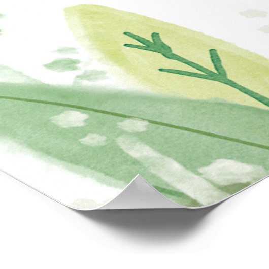 Sleuf op geboortedag in Blauw & Wit Welkomstteken Poster (Hoek)