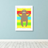 Sleuf op het strand canvas afdruk (Insitu (Houten vloer))