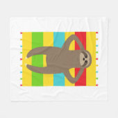 Sleuf op het strand fleece deken (Voorkant (Horizontaal))